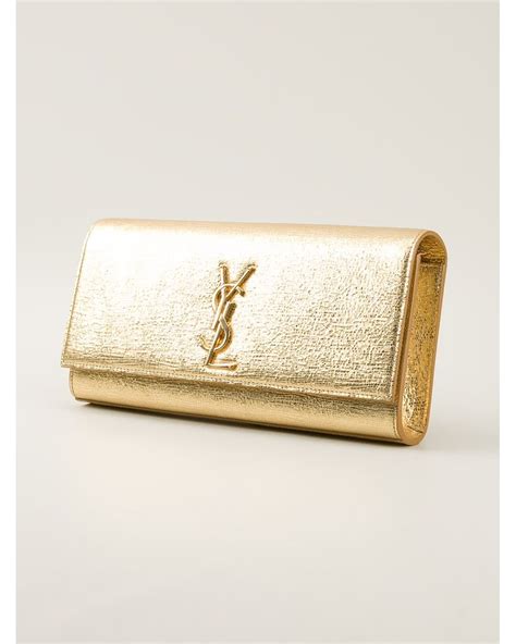 ysl canvas clutch|YSL metallic clutch.